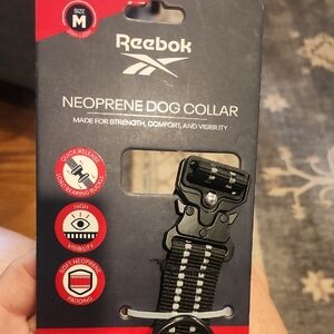 Reebok Black and White Neoprene Dog Collar